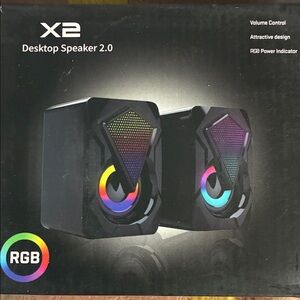 X2 RGB Desktop Speaker 2.0 - Black